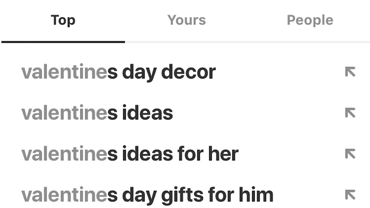 Pinterest screenshot for Valentine's Day