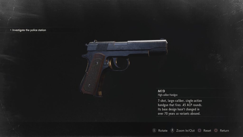 resident evil 2 m19 handgun