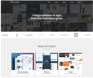 freelance portfolio page
