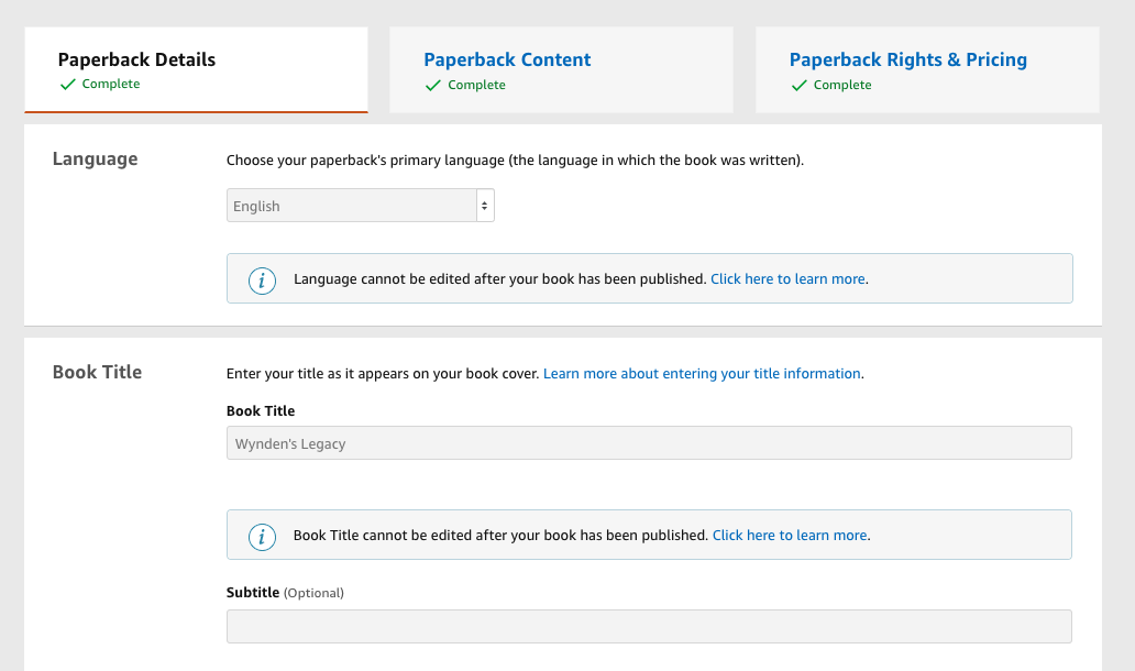 Kindle direct publishing