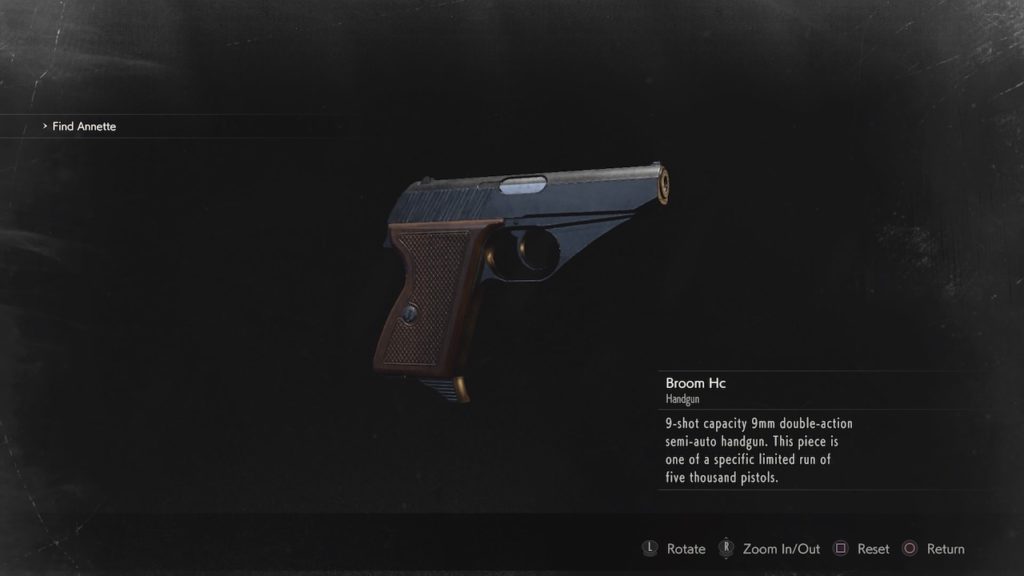 resident evil 2 broom hc handgun