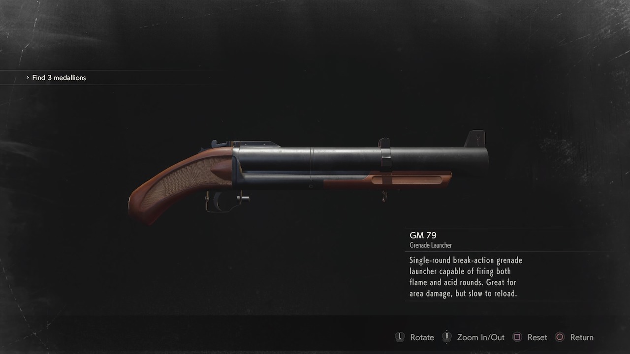 resident evil 2 gm-79 grenade launcher