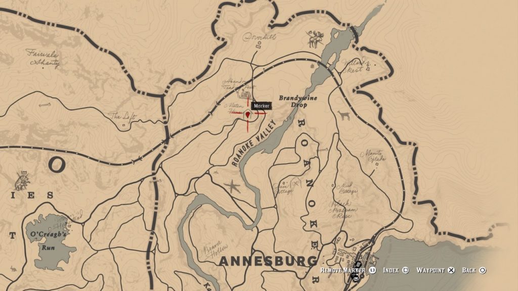 red dead 2 meteor house map