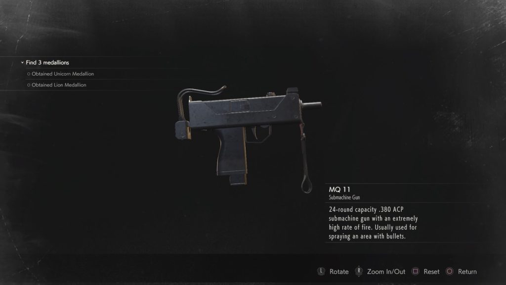 resident evil 2 mq-11 submachine gun