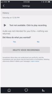 delete alexa recordings