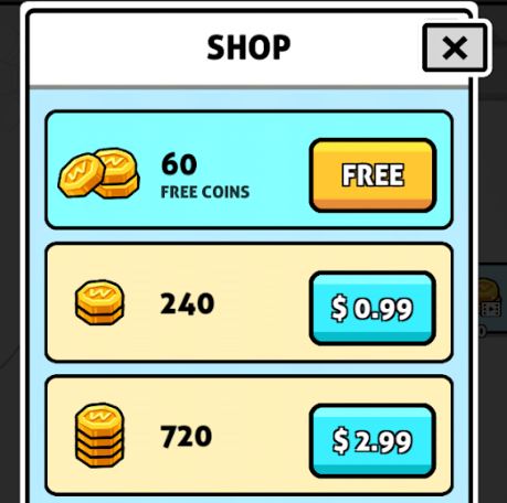 Words Story in-game purchases, coin shop