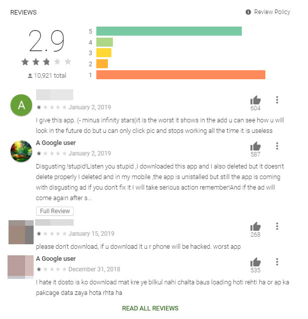 fake apps fake reviews google play store