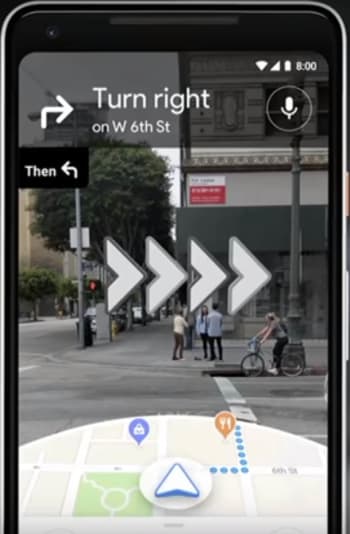 AR navigation for Google Maps