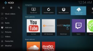 Kodi interface