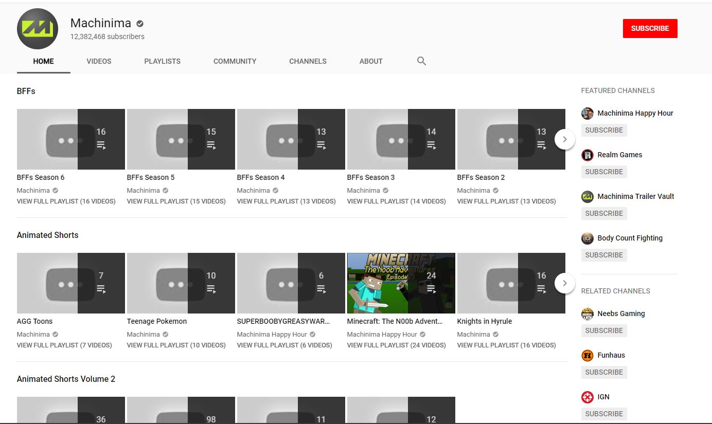 Machinima channel deactivated