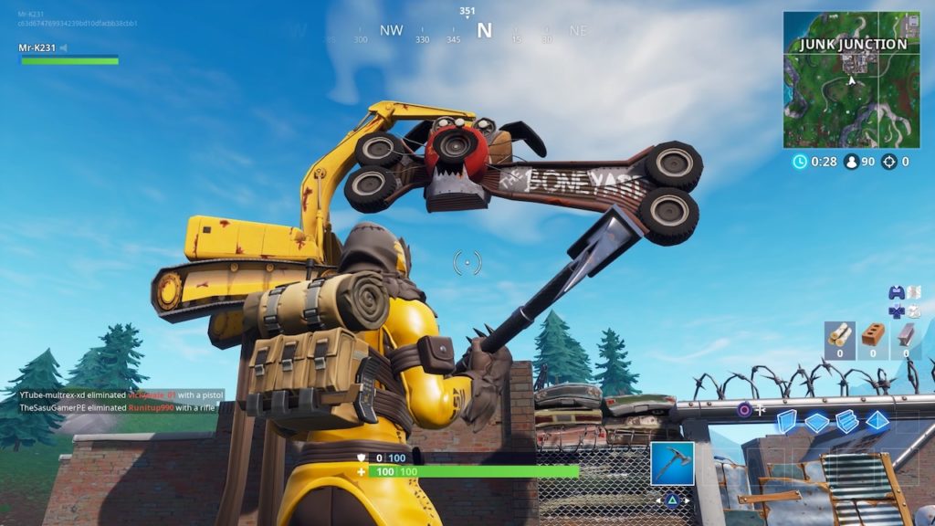 fortnite season 7 week 8 giant metal dog head location