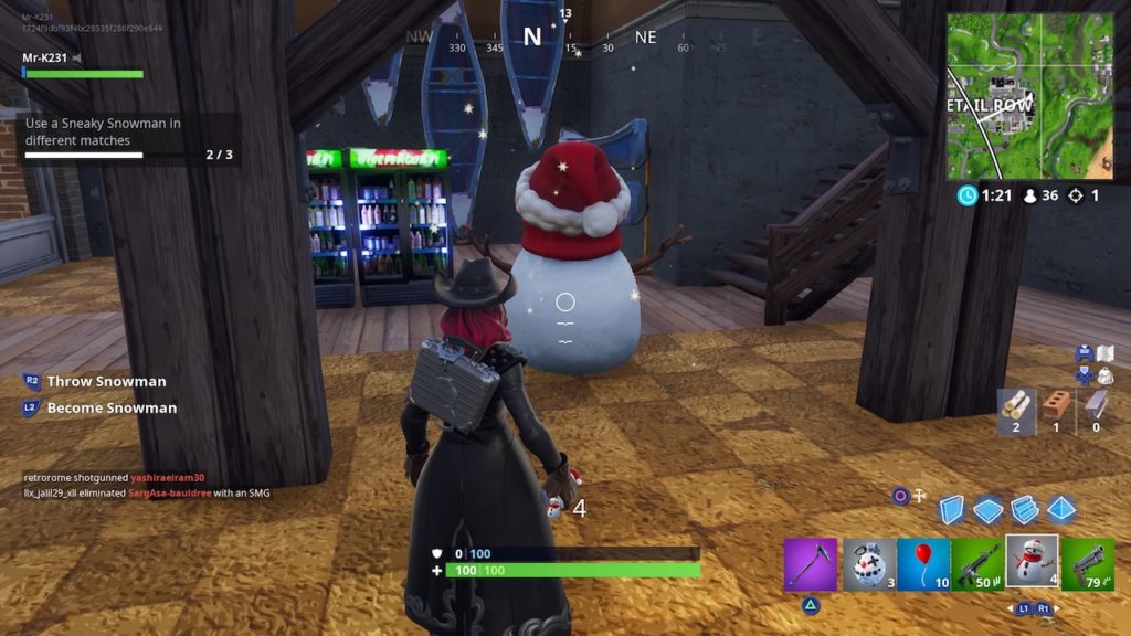 fortnite season 7 sneaky snowman item