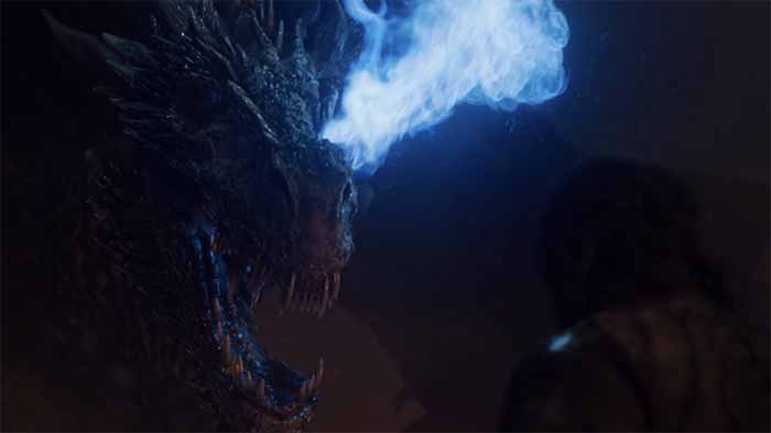 Viserion's blue fire