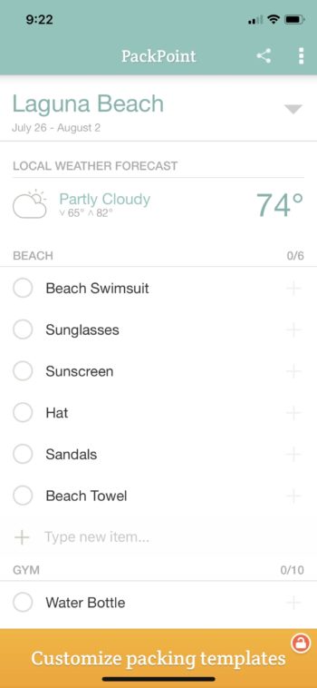 PackPoint Laguna Beach