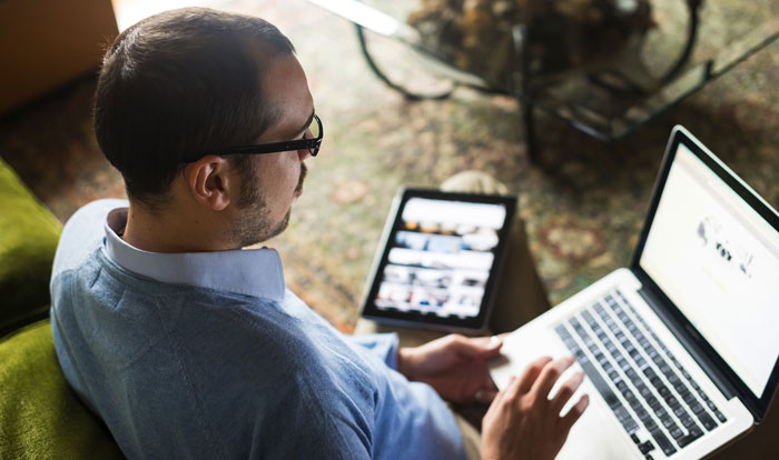 Person using laptop