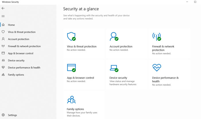 Windows Security Interface