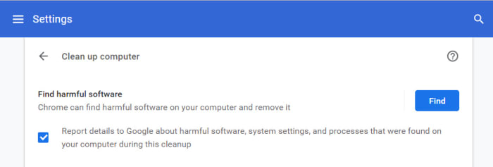 Chrome cleanup tool