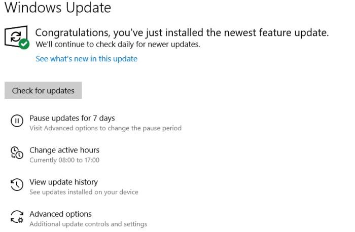 Windows 10 update