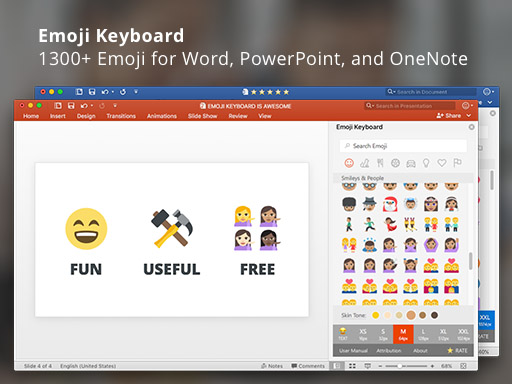Emoji keyboard add-in