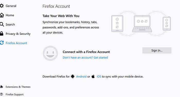 Firefx Sync