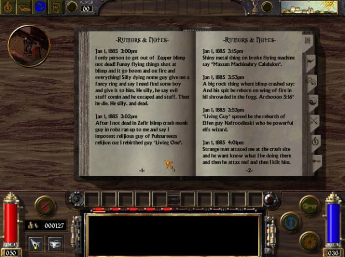 Arcanum lore rumors notes