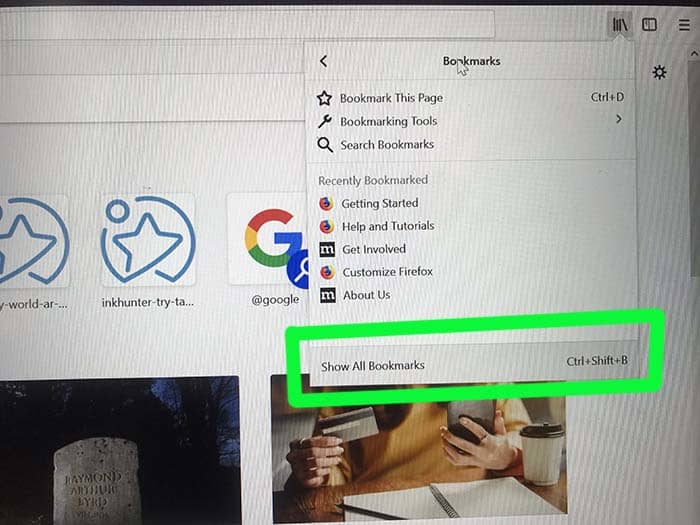 Firefox Show All Bookmarks