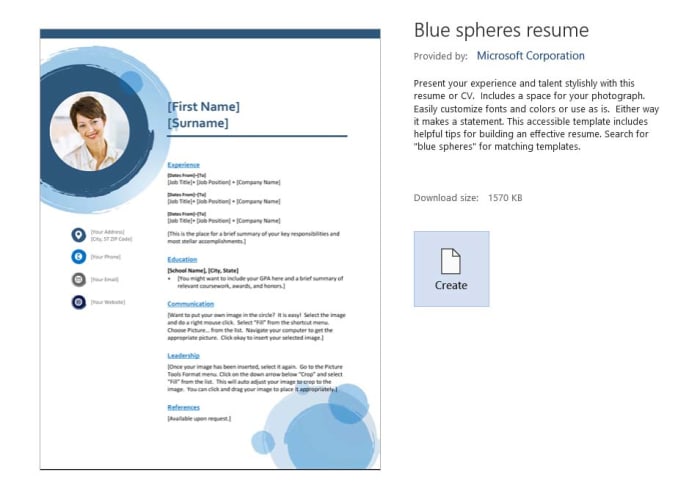 Resume office templates