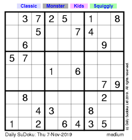 Daily Sudoku