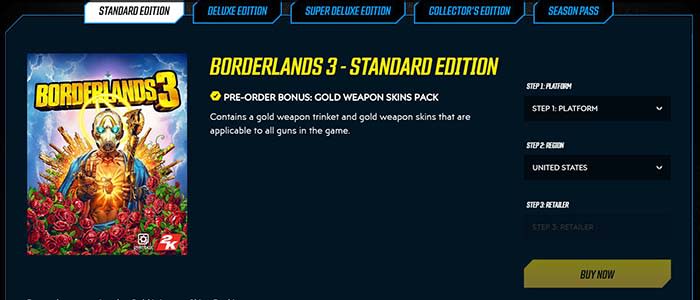 Borderlands 3 preorder