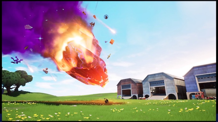 fortnite season 10 dusty depot meteor