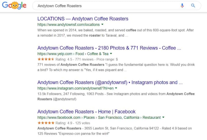 Local business research on Google Maps