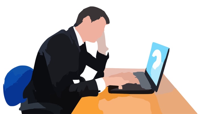 Man unsure online