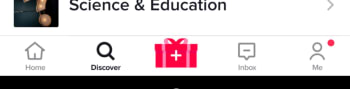 Tik Tok's Discover button