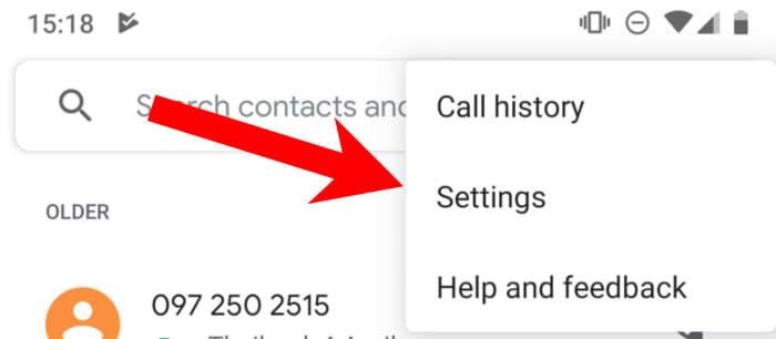 Google Phone Settings