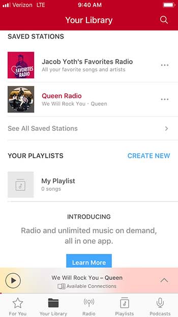 iHeartRadio Library