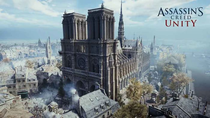 Notre Dame cathedral in Assassin's Creed