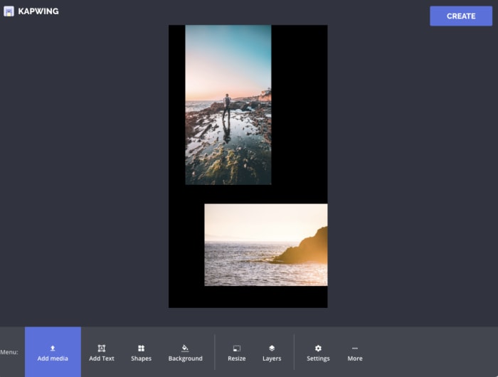 Kapwing app for Instagram Stories
