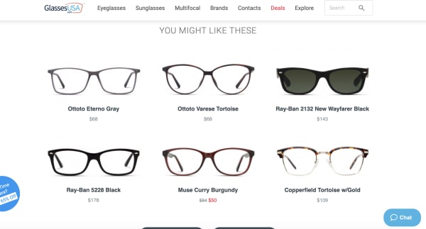 Glasses USA website