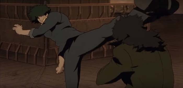 Cowboy Bebop Spike fighting Vincent
