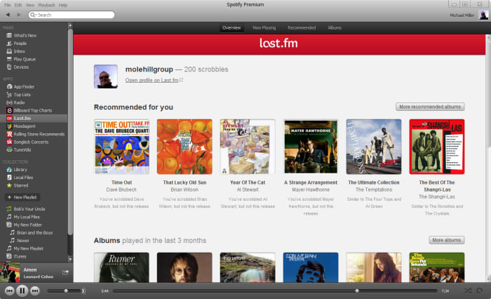 Spotify Last.fm integration