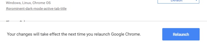 Relaunch Chrome now