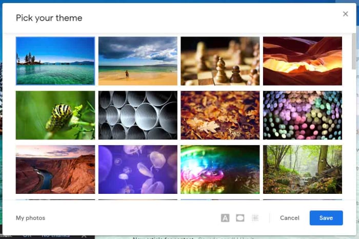 Gmail themes