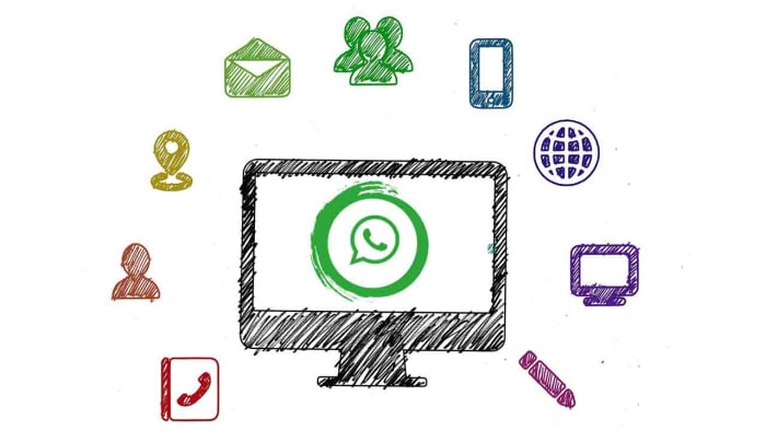 WhatsApp on a computer
