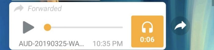 WhatsApp audio file name