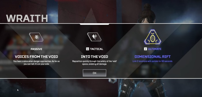 Apex Legends Wraith abilities