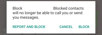 Whatsapp Block contact