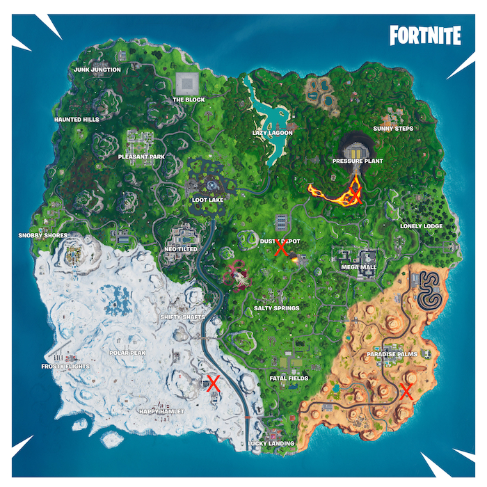 fortnite season 10 week 2 window containers map