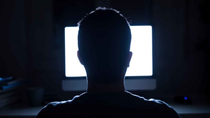 Man watching porn