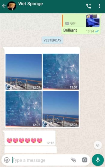 Whatsapp mobile album screenshot