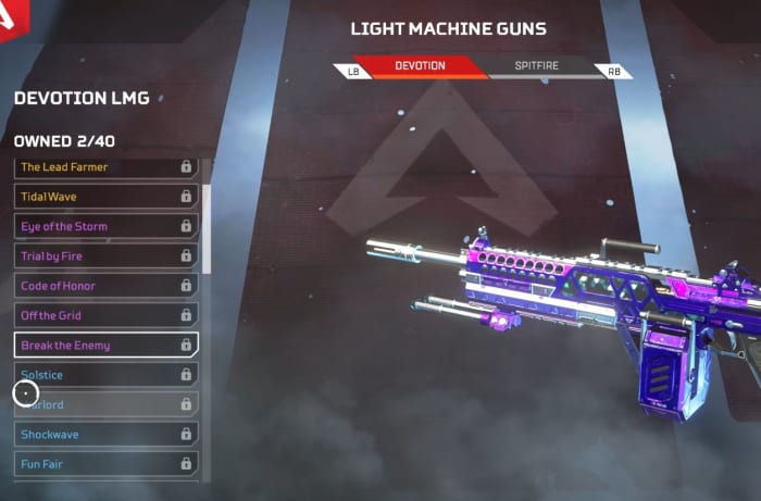 Apex Legends Devotion LMG weapon skin